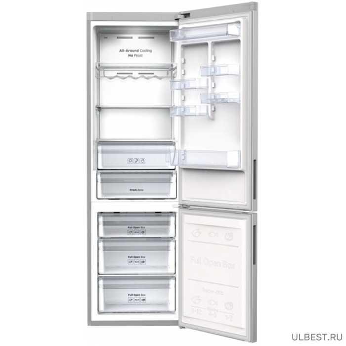 Холодильник samsung rb37j5261sa/wt с электронной панелью управления