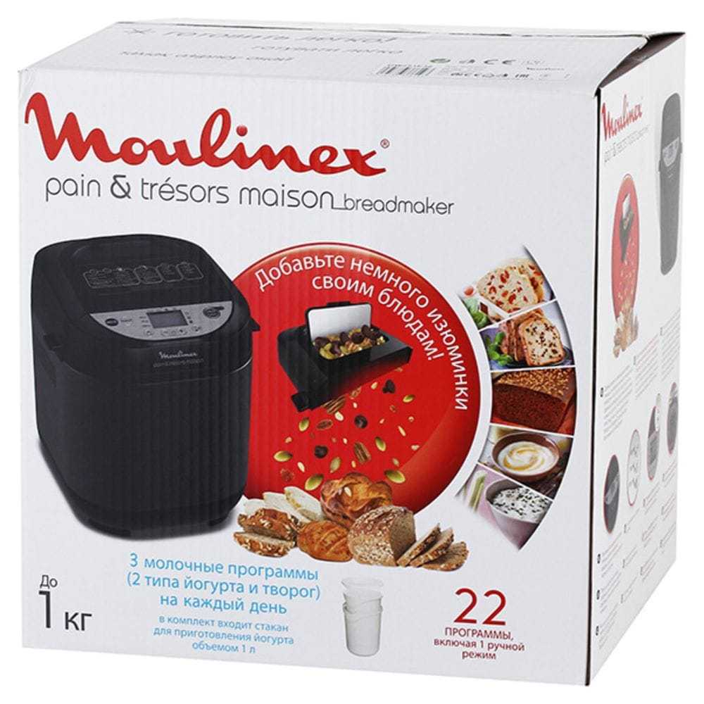 Moulinex 250 (ow250132 pain & tresors). технические характеристики хлебопечки