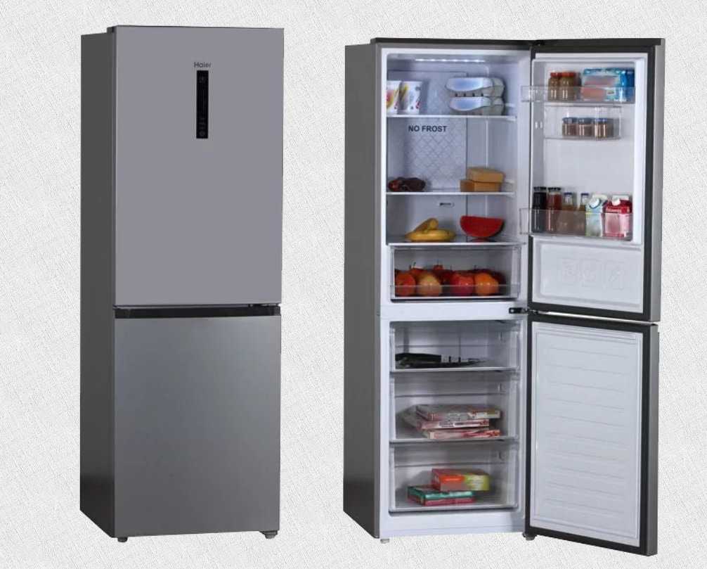 Серебристый холодильник haier c3f532cmsg с дополнительным отсеком для хранения лекарственных препаратов