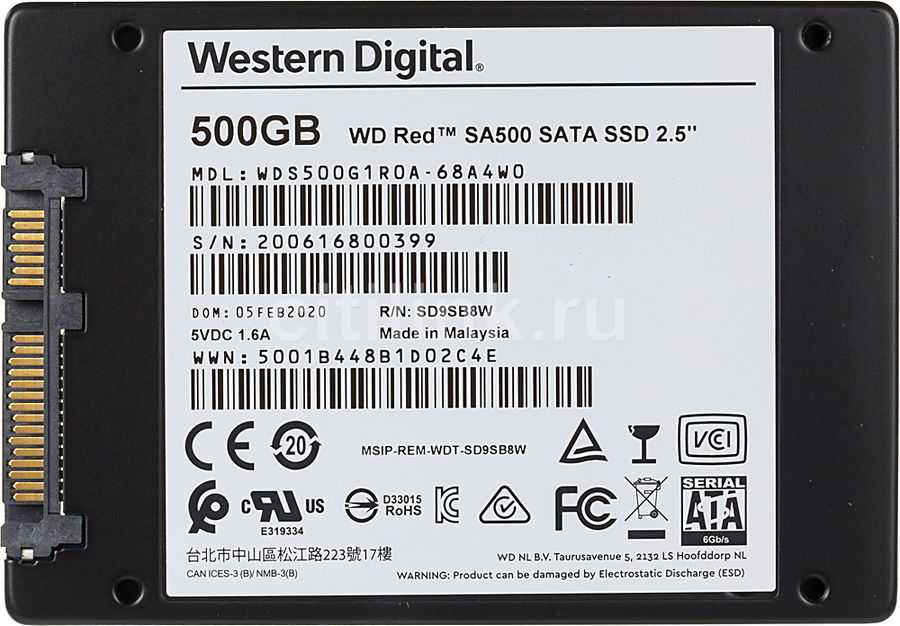 Wd red sa500 500gb wds500g1r0a или обзор ssd диска для nas