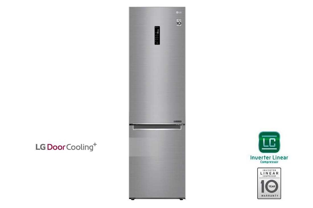 Белый двухкамерный холодильник lg ga-b419sqgl с блоком multi air flow для распределения воздуха
