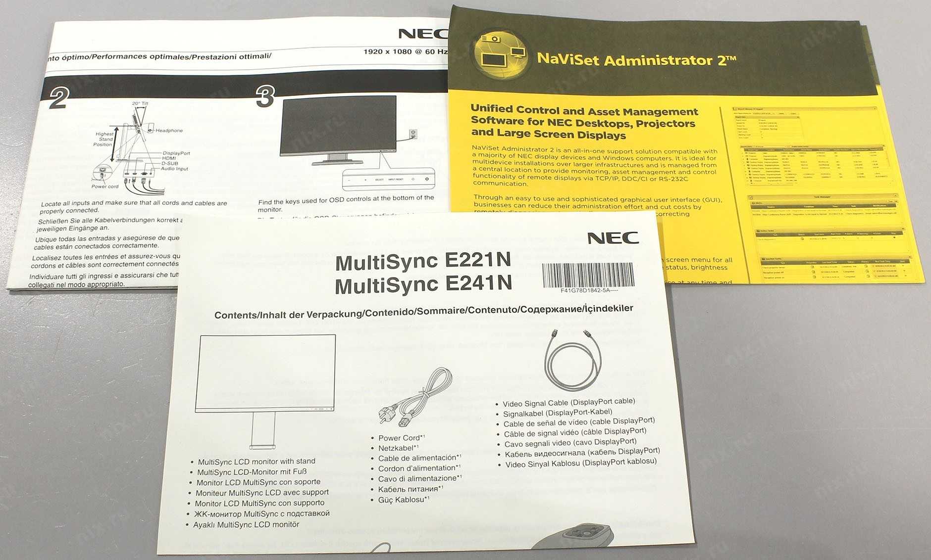 Nec multisync e241n или nec multisync e221n - сравнение мониторов, какой лучше
