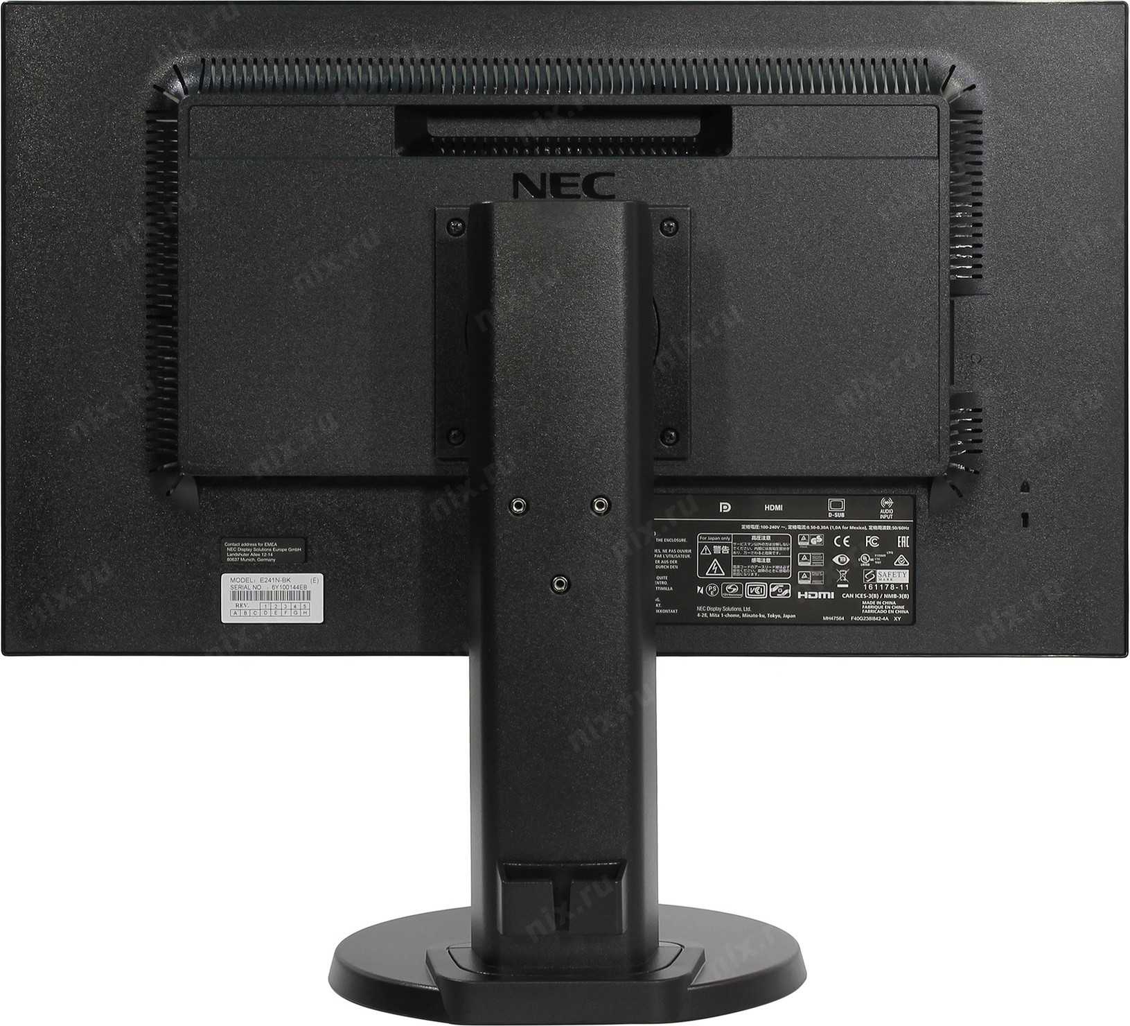 Монитор nec multisync ex241un - купить | цены | обзоры и тесты | отзывы | параметры и характеристики | инструкция