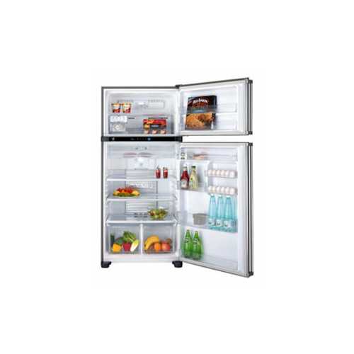 Холодильник с верхней морозильной камерой широкий sharp sj-xe59pmbe