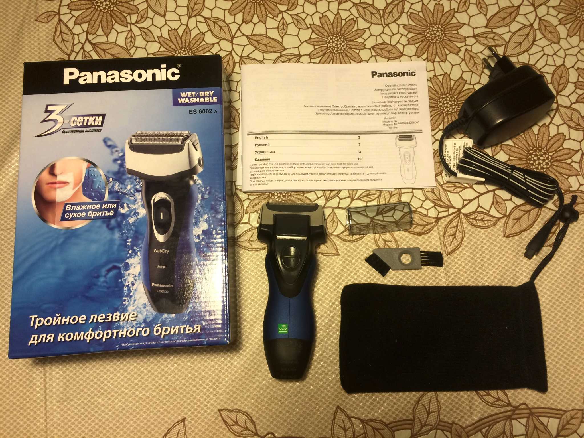 Panasonic ES-6002 - короткий но максимально информативный обзор Для большего удобства добавлены характеристики отзывы и видео